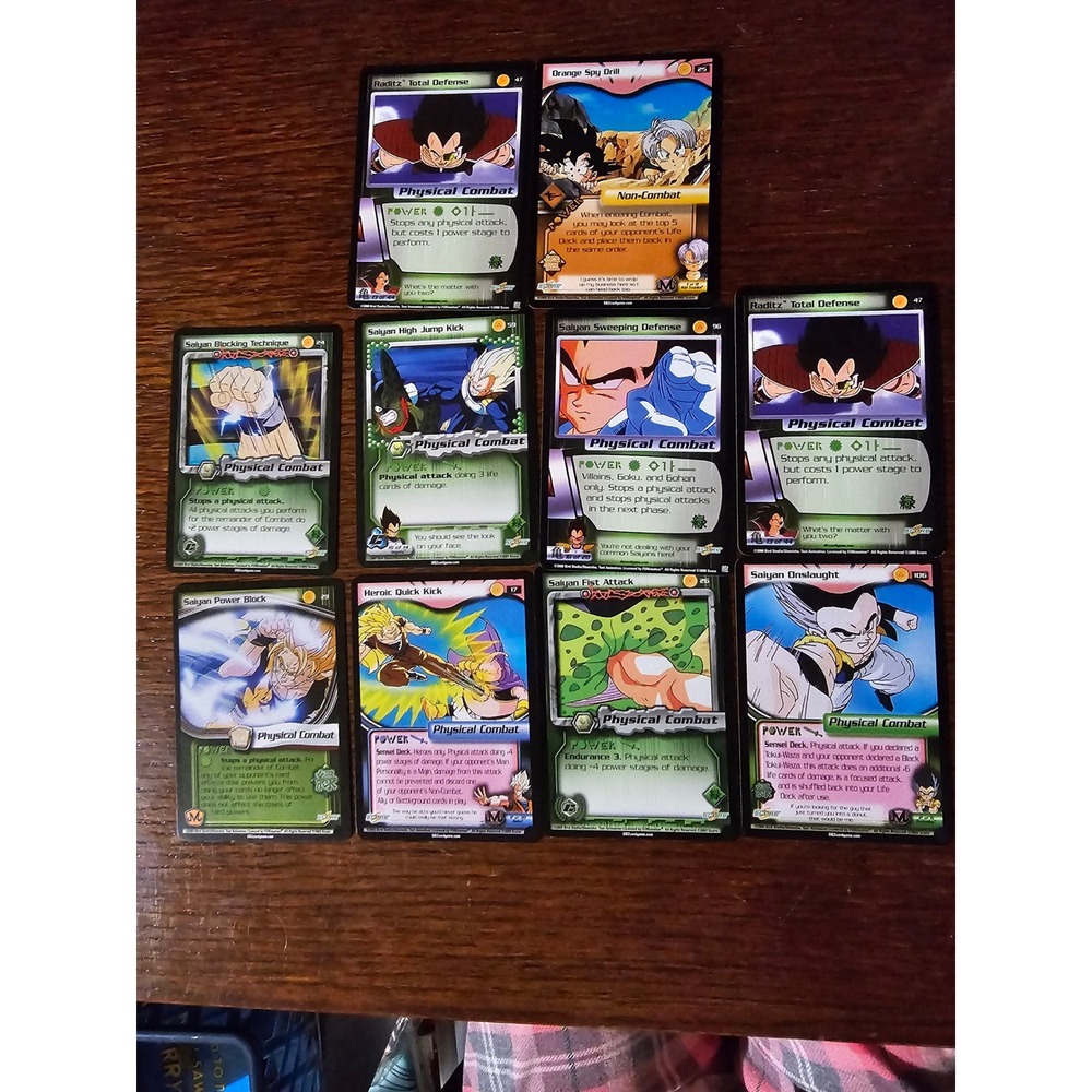Dragon Ball Z DBZ Score TCG Cards Lot - Orange Black Saiyan‎ Physical Energy